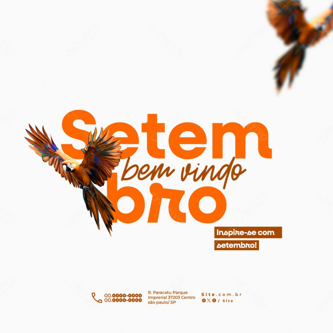 Flyer de Boas-Vindas Setembro PSD Editável