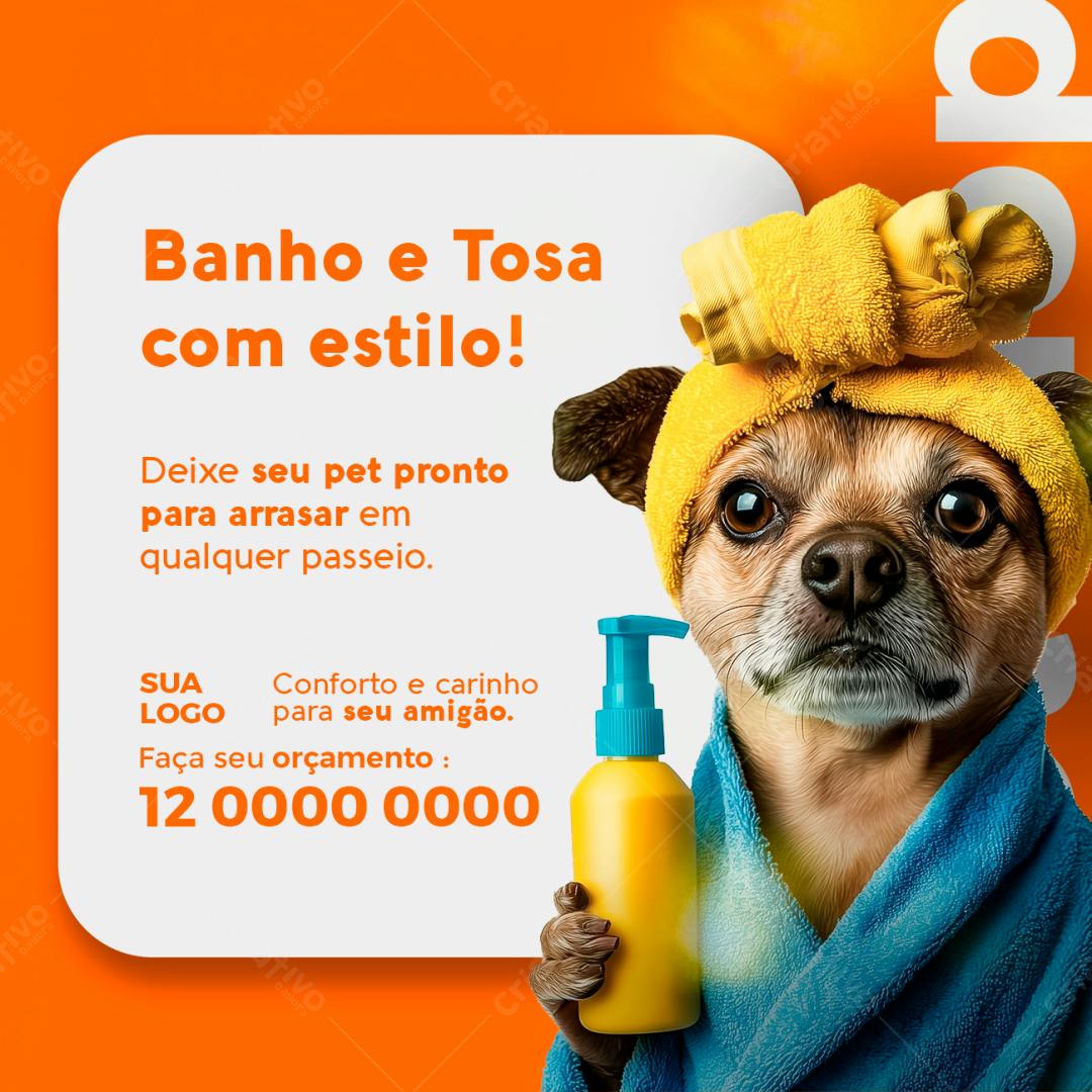 Post para Pet Shop PSD Editável