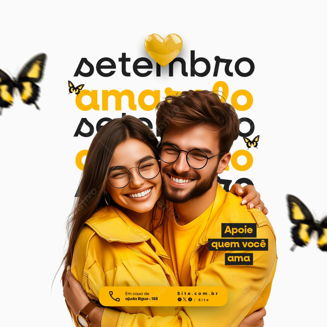 Flyer Setembro Amarelo PSD Editável