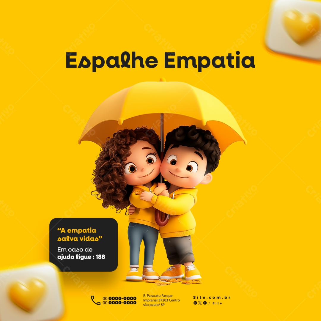 Post para Campanha de Empatia PSD Editável