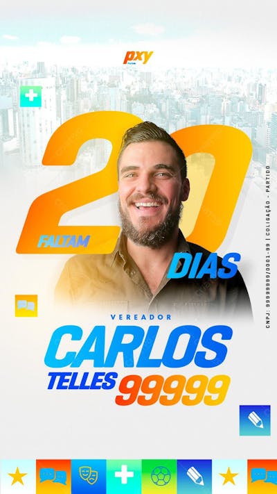 Faltam 20 Dias Eleição Campanha Vereador Stories