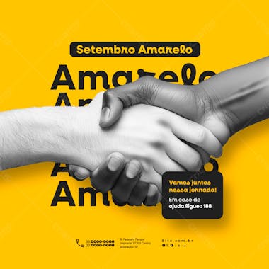 Vamos juntos nessa jornada setembro amarelo