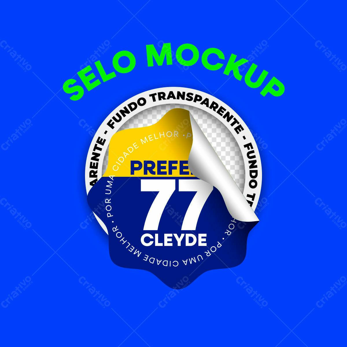 Selo Redondo para Campanha Eleitoral PSD Editável