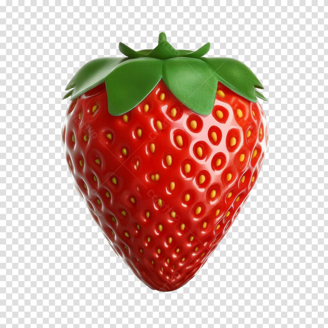 Morango vermelho suculento e brilhante