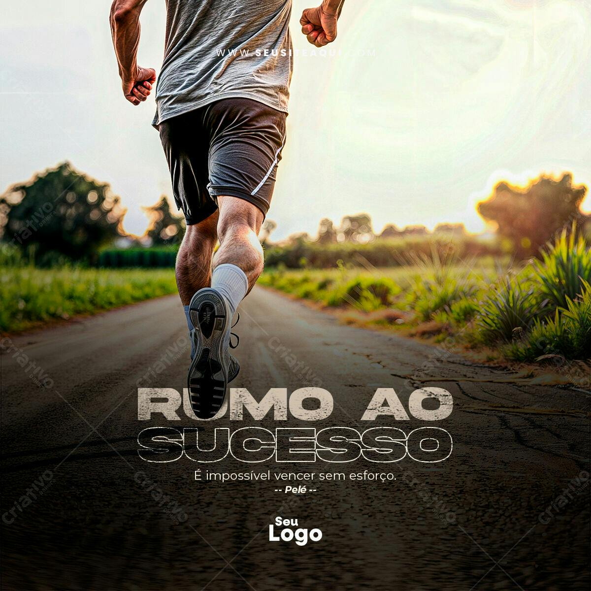 Post para Motivação Fitness PSD Editável