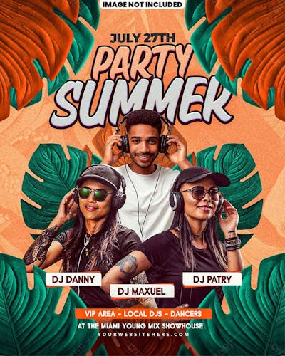 Flyer Para Eventos Funk Com Elementos 3D E Cor Editável