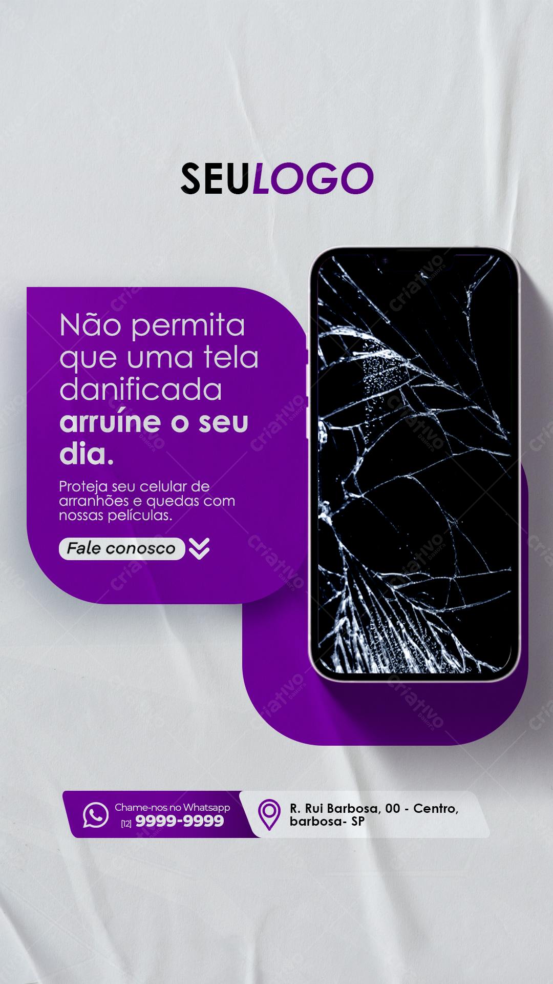 Post para Redes Sociais Proteção de Tela PSD Editável