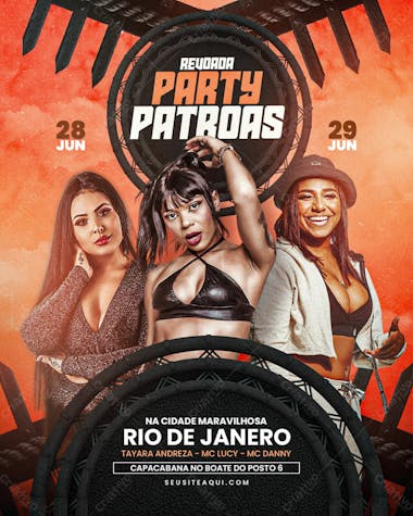 Psd night club dj party flyer banner feed instagram facebook