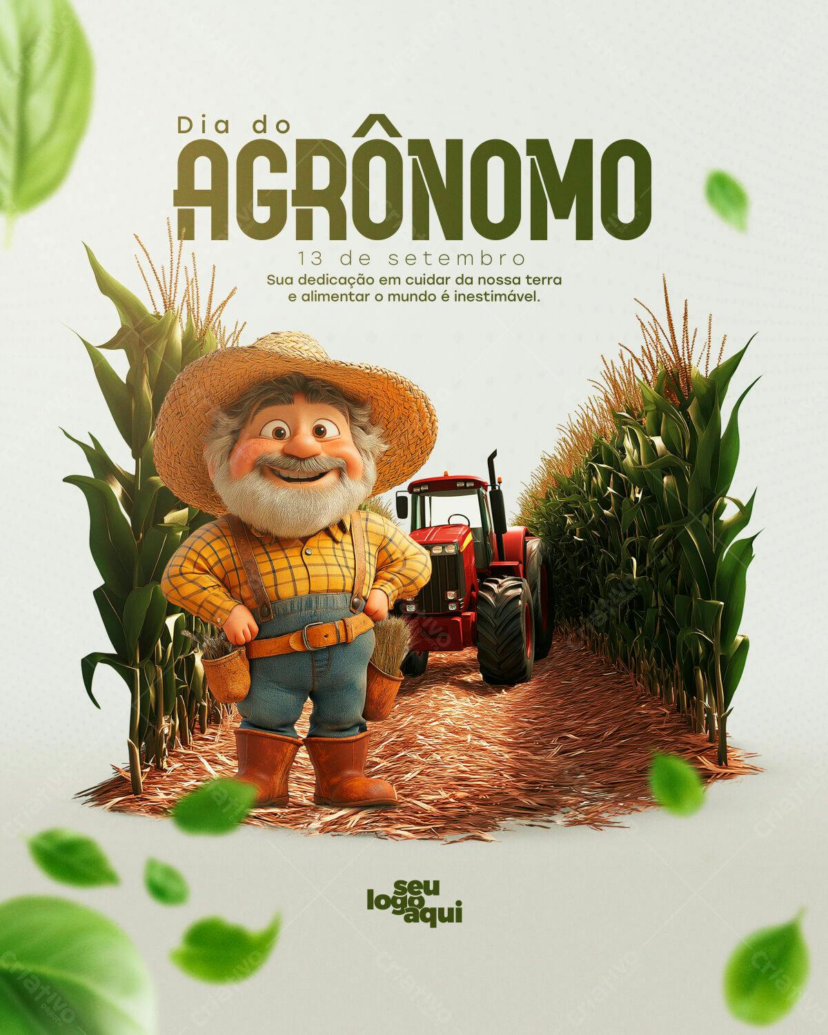 Flyer Dia do Agrônomo PSD Editável