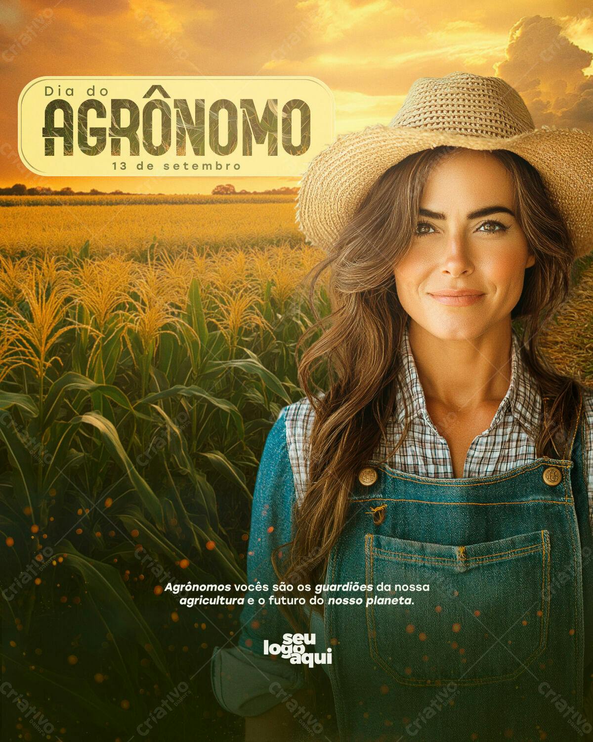 Flyer Dia do Agrônomo PSD Editável