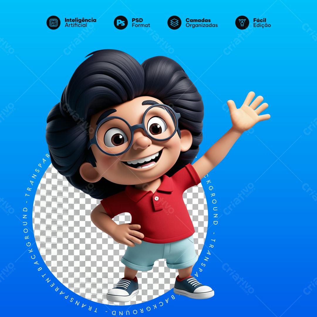 Icone Menino Carismático PNG com fundo transparente