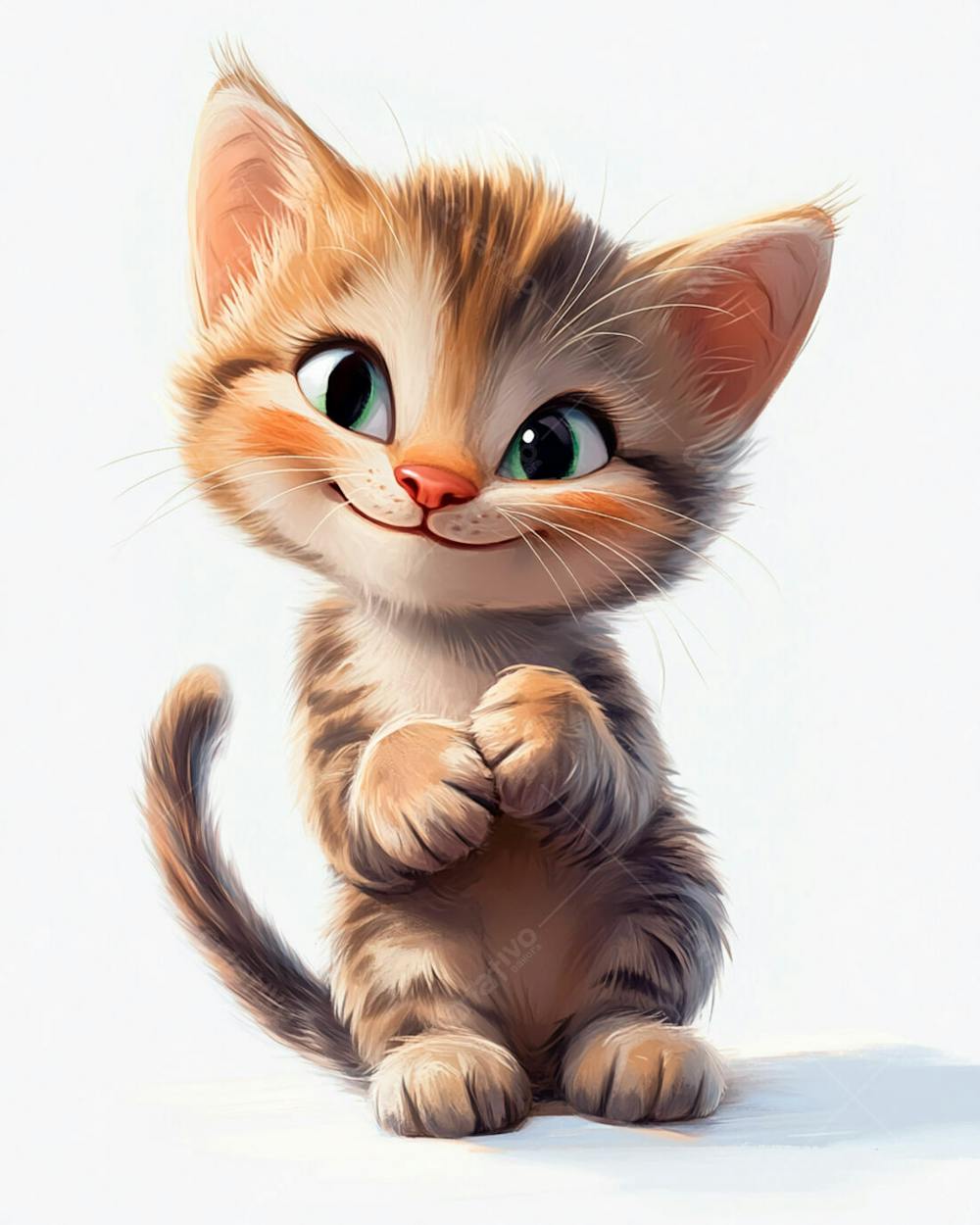 Imagem De Um Gatinho Pequeno Fofinho