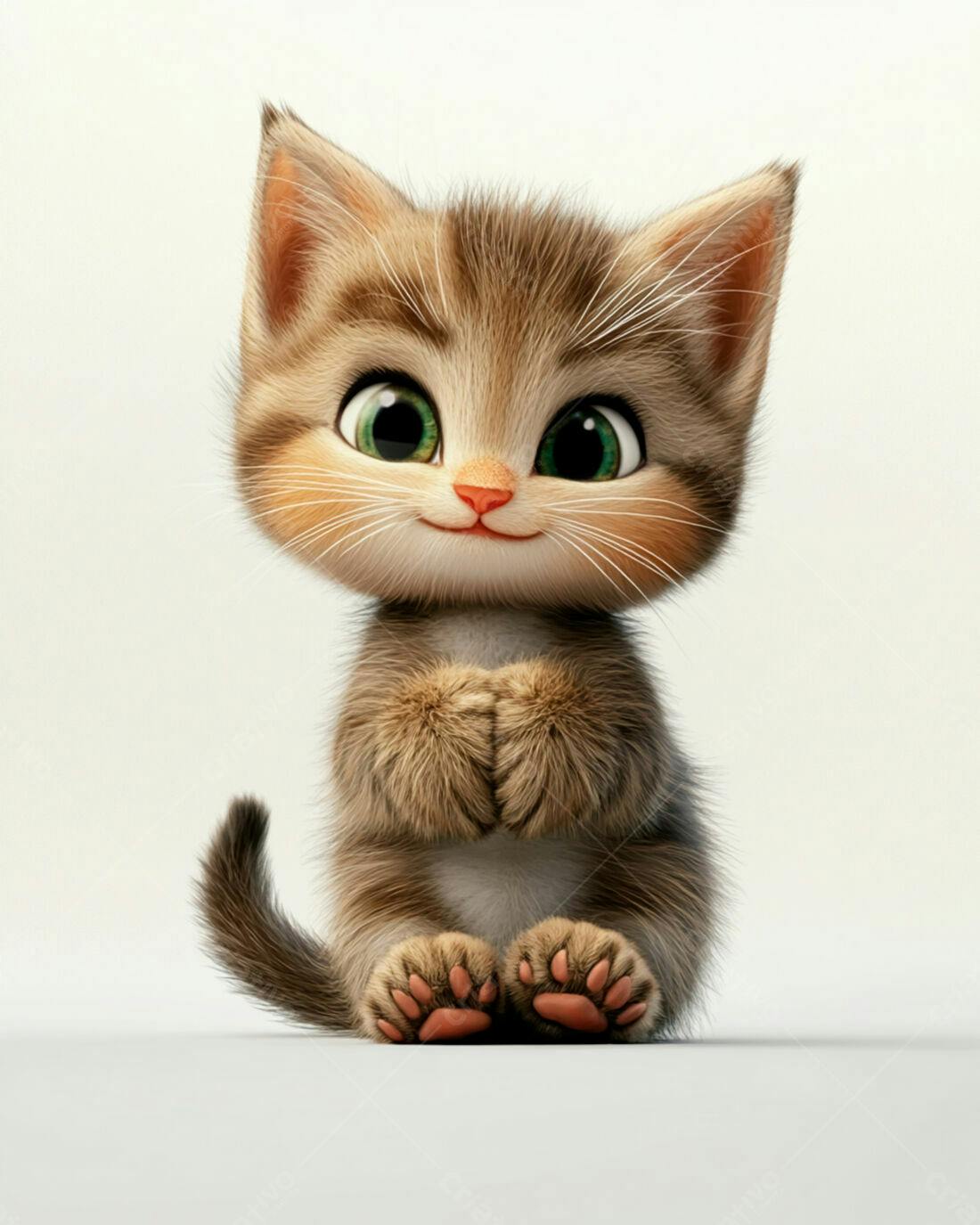 Gatinho fofo em pose adorável