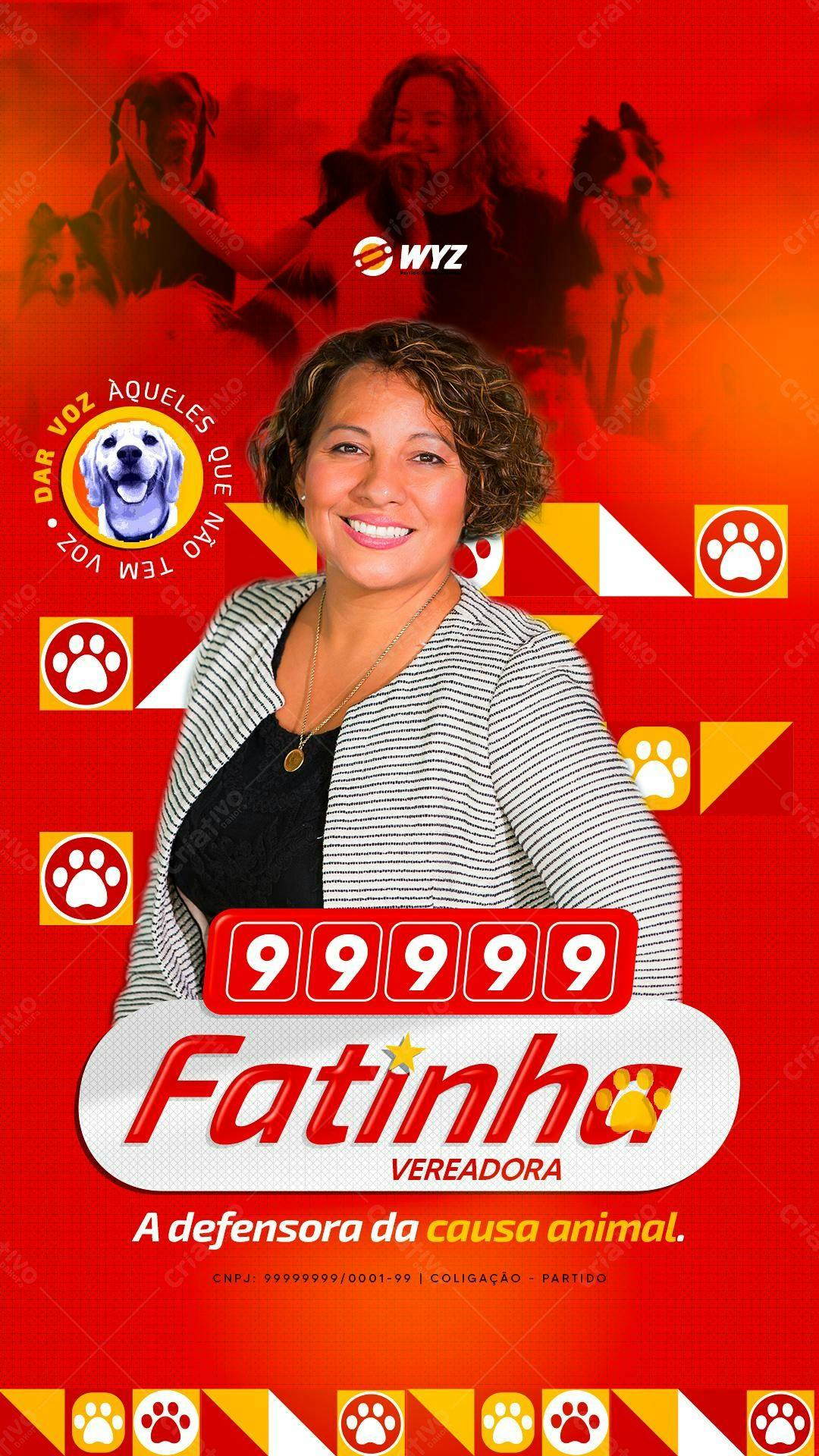 Flyer Eleições Candidata à Vereadora PSD Editável