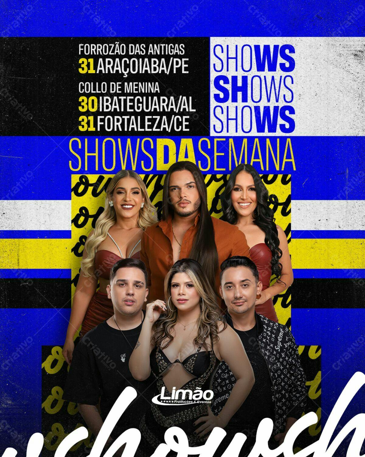 Flyer Forró Shows da Semana PSD Editável