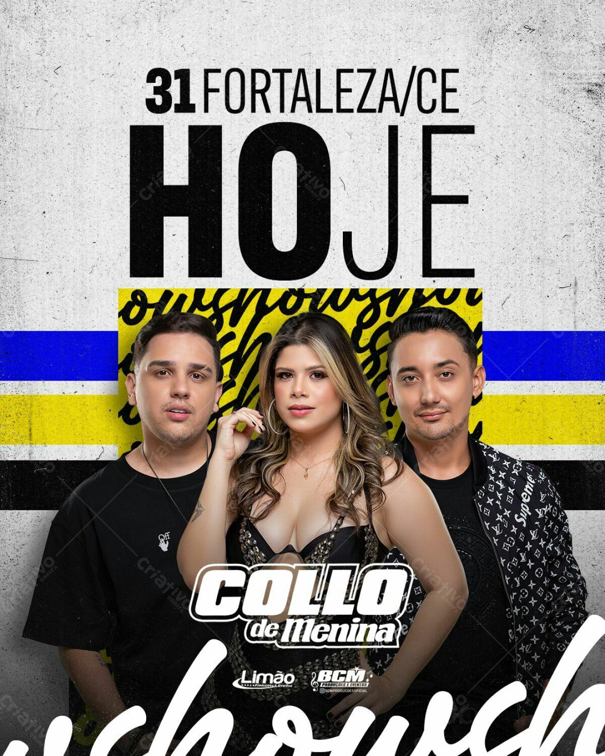 Flyer para Show Collo de Menina em Fortaleza PSD Editável