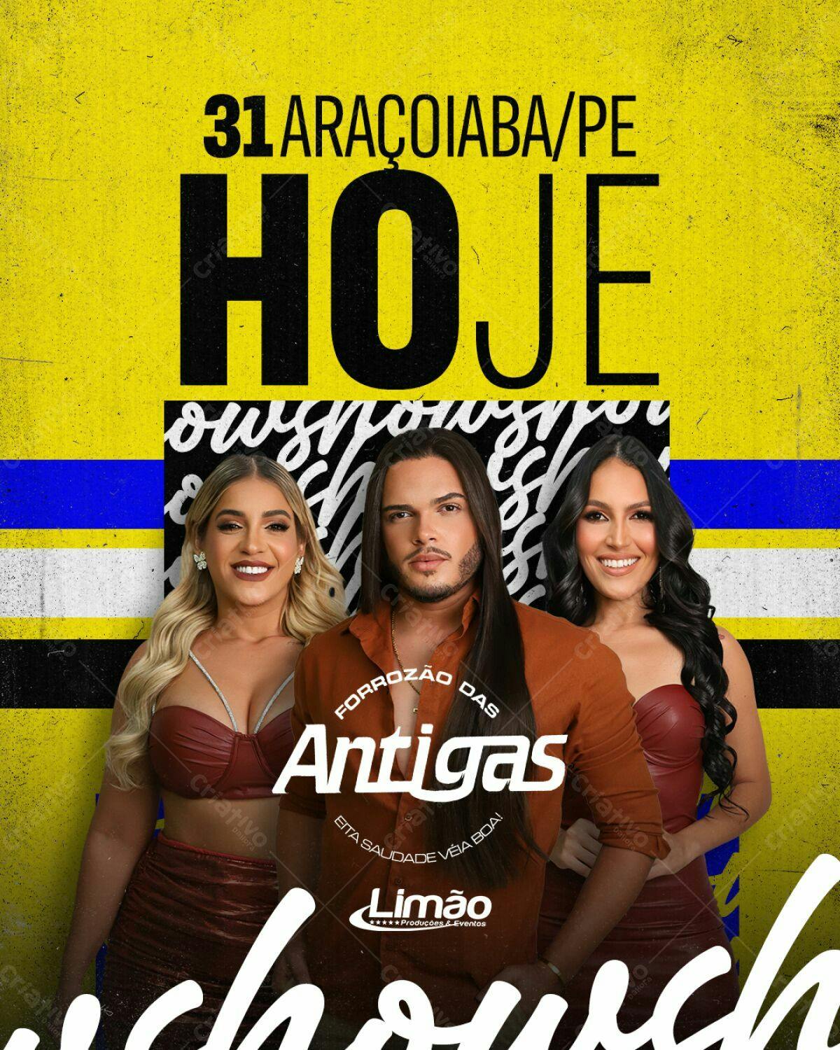 Flyer Forro das Antigas em Aracoiaba/PE PSD Editável