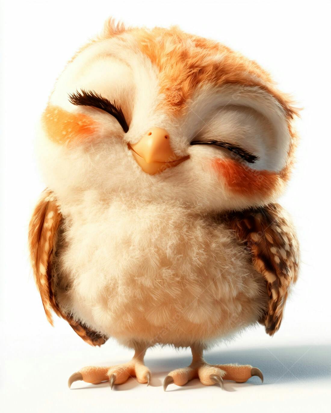 Coruja Bebê fofinha sorrindo