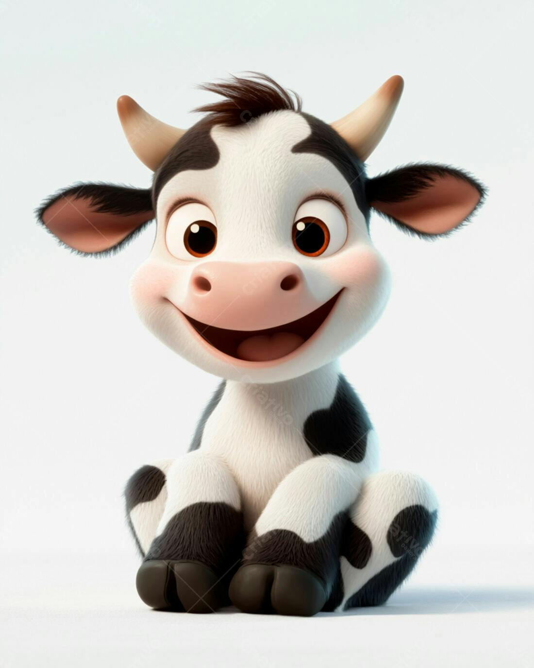 Bebê vaca feliz desenho animado