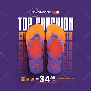 Chinelo havaianas fachion social media