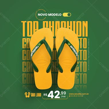 Chinelo havaianas original social media