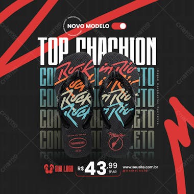 Chinelo havaianas rock in rio social media