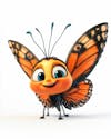 Image of a cartoon character, a colorful butterfly