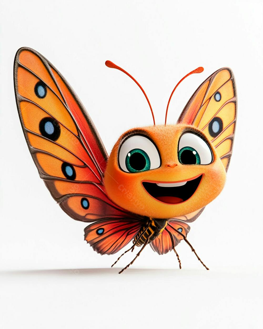 Imagem De Uma Personagem De Desenho Uma Borboleta Colorida