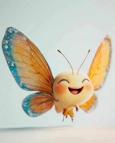 Imagem De Uma Personagem De Desenho Uma Borboleta Colorida