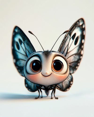 Imagem De Uma Personagem De Desenho Uma Borboleta Colorida