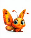 Image of a cartoon character, a colorful butterfly.