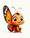 Image of a colorful butterfly cartoon character.