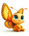 Image of a colorful butterfly cartoon character