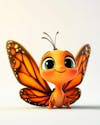 Image of a cartoon character, a colorful butterfly