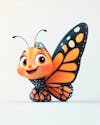 Image of a cartoon character, a colorful butterfly