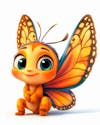 Image of a cartoon character, a colorful butterfly