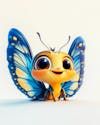 Image of a cartoon character, colorful butterfly