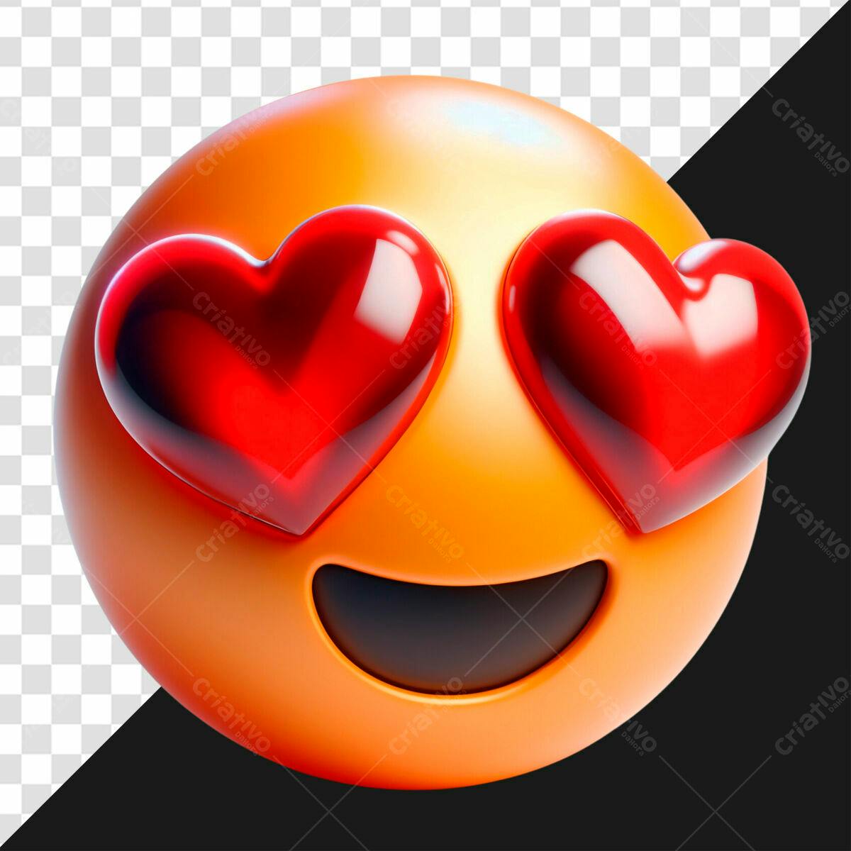 Emoji Carinha Apaixonada PSD Editável