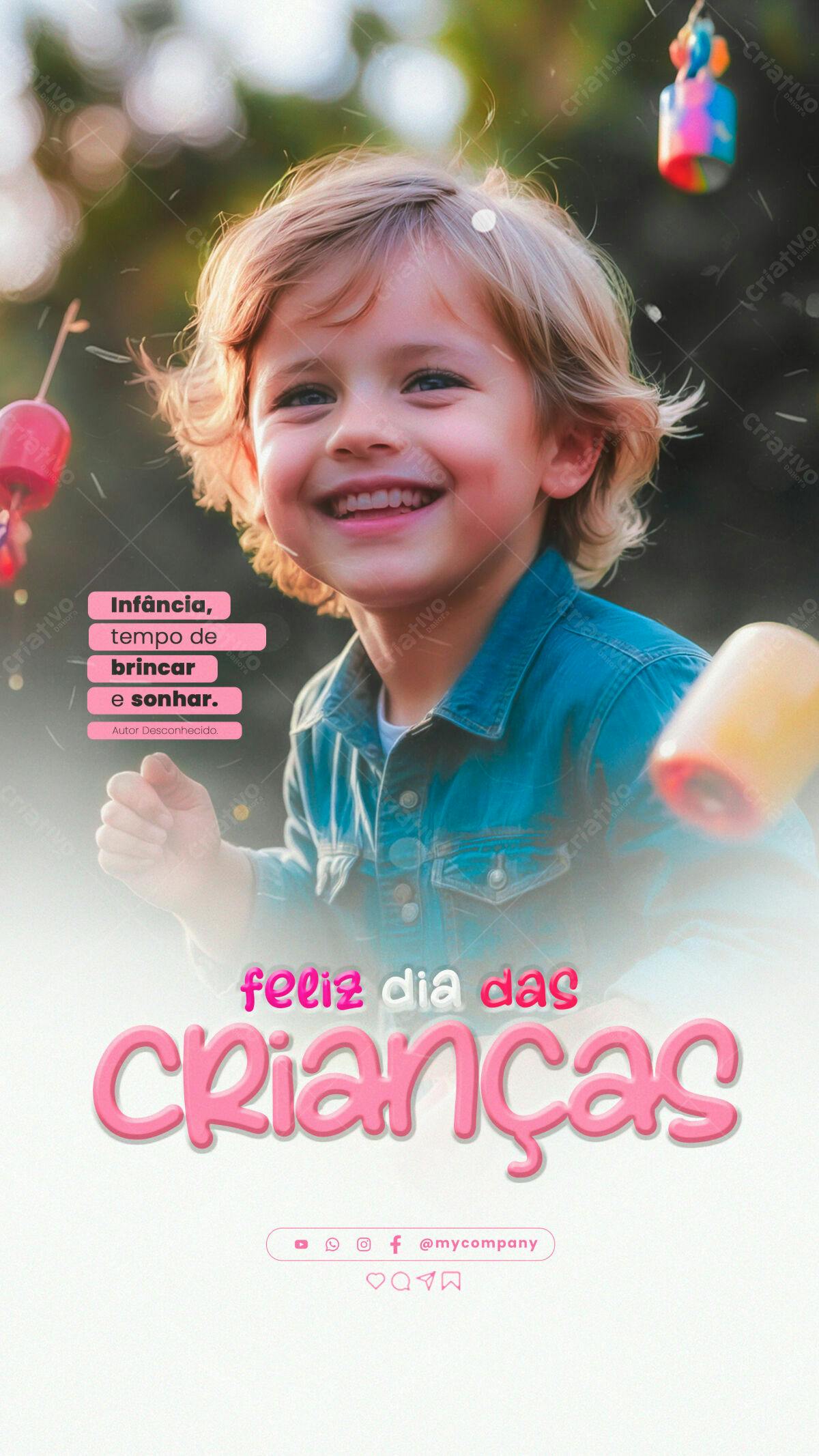Post para Dia das Crianças PSD Editável