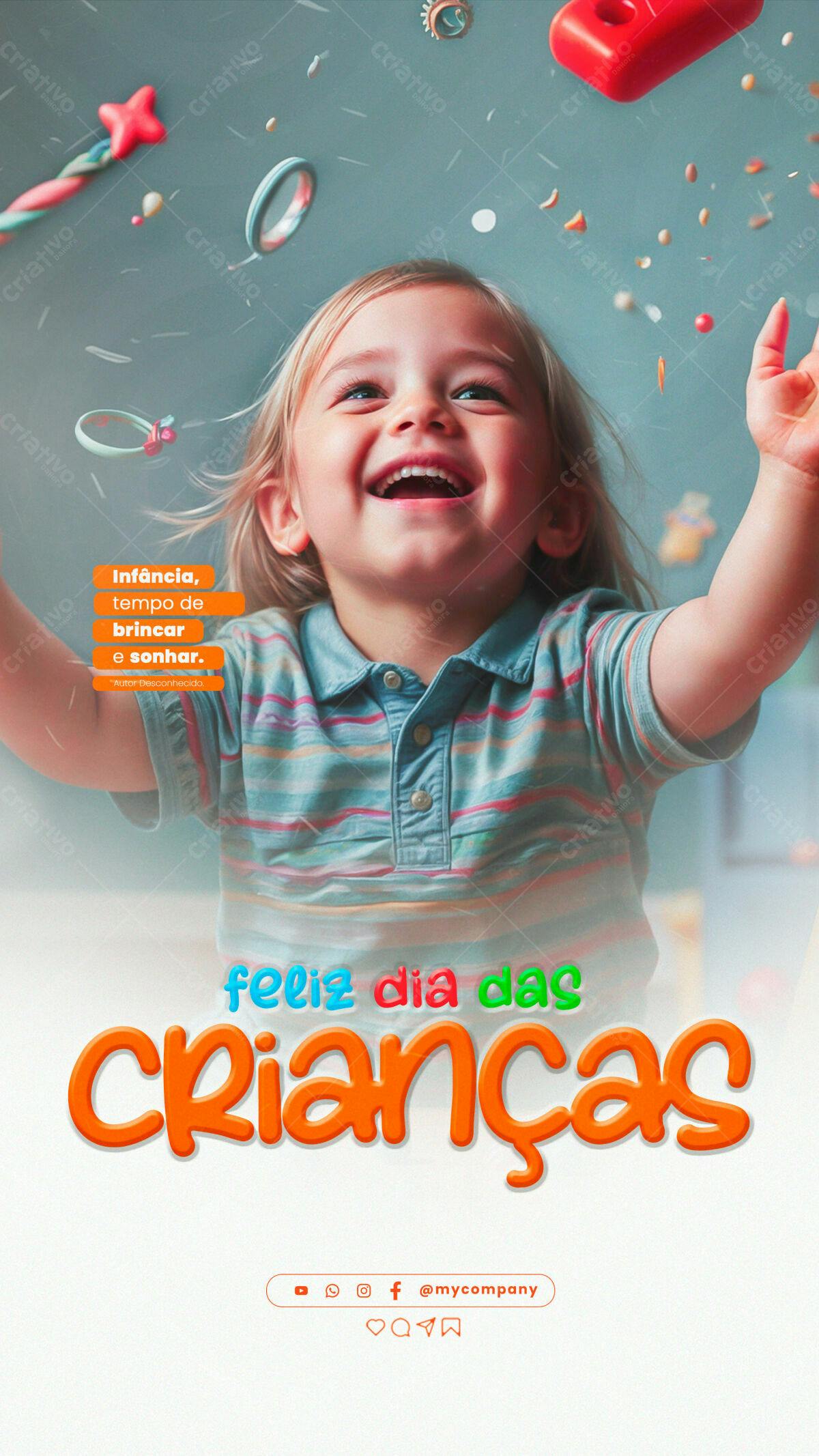 Flyer Dia das Crianças PSD Editável