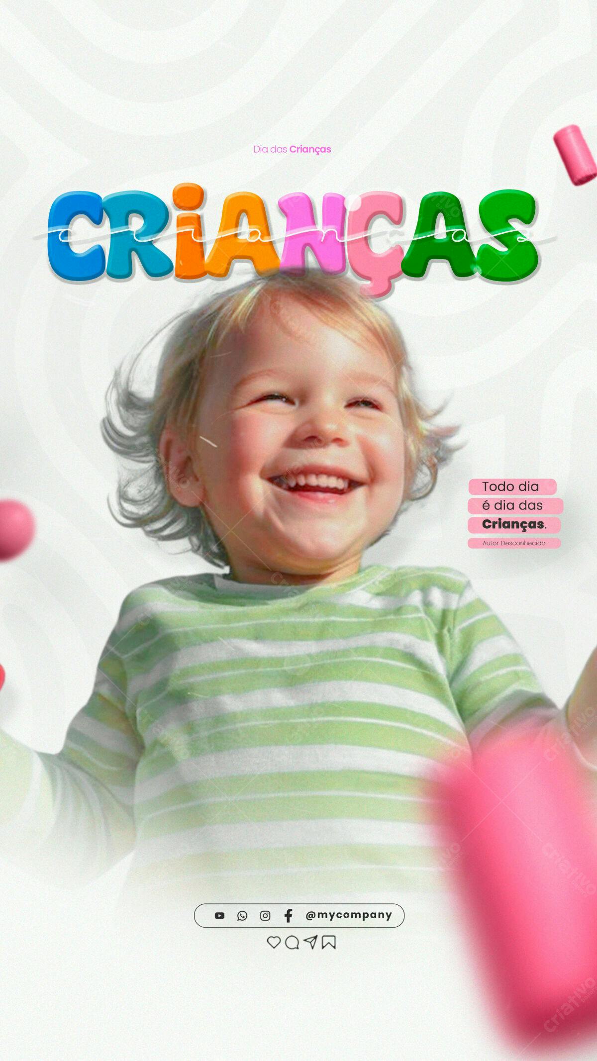 Flyer Dia das Crianças PSD Editável