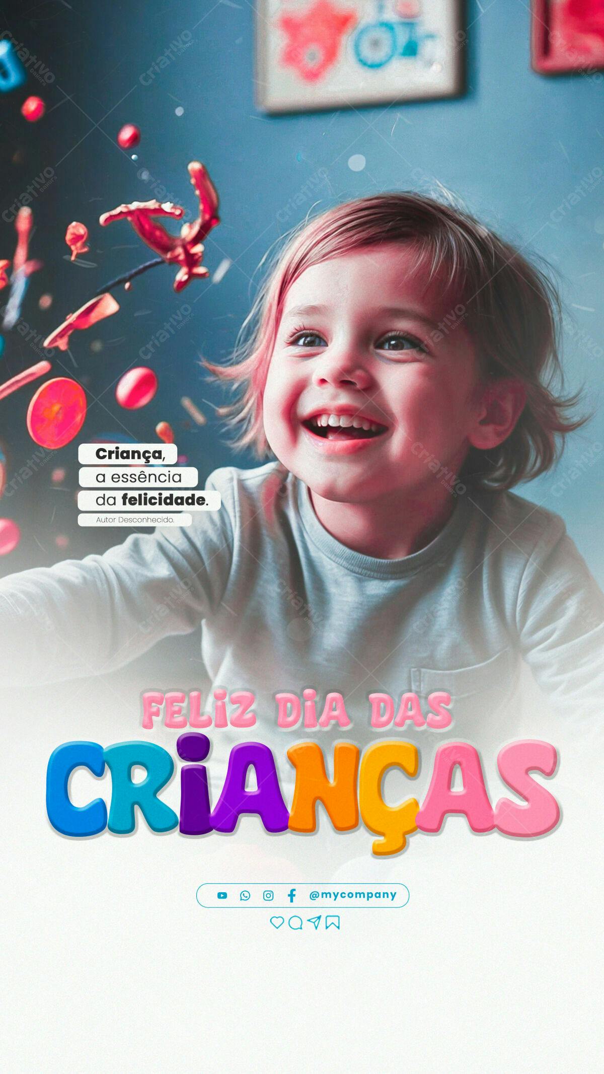 Flyer Dia das Crianças PSD Editável