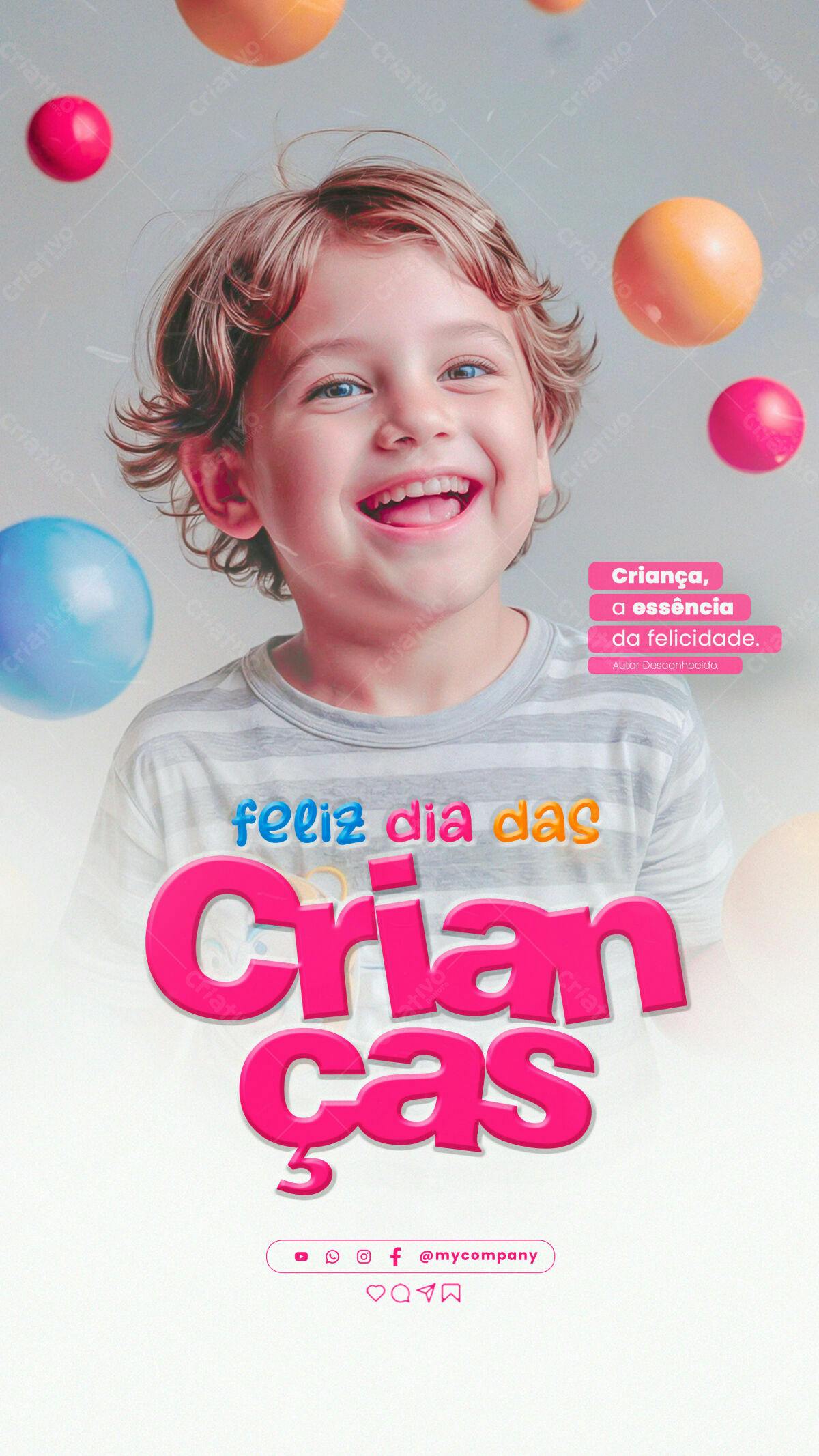 Flyer Dia das Crianças PSD Editável