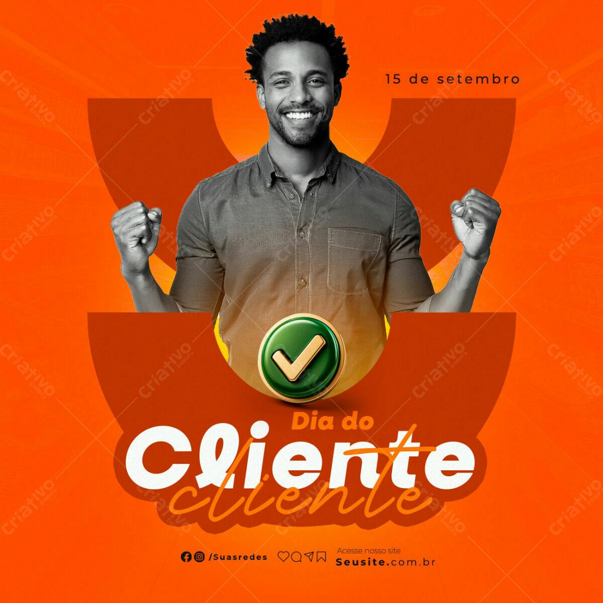 Flyer Dia do Cliente PSD Editável