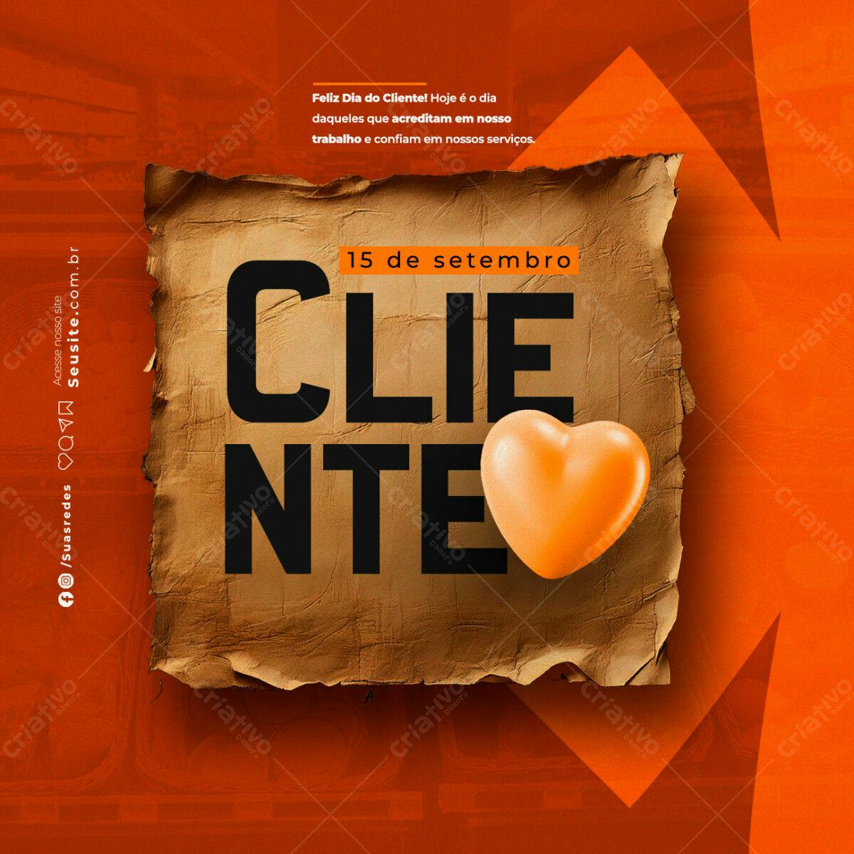 Postagem Dia do Cliente PSD Editável