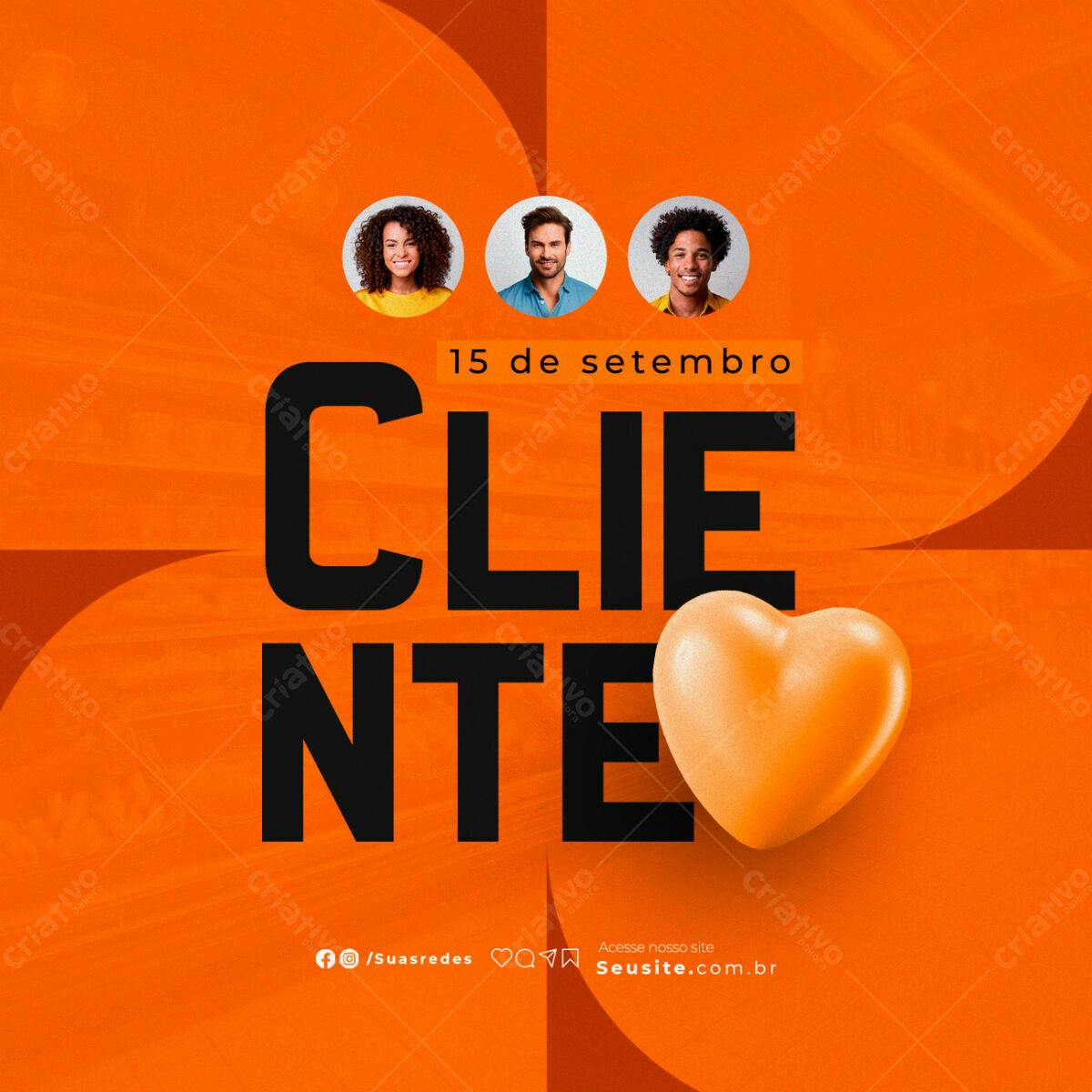 Flyer Dia do Cliente PSD Editável