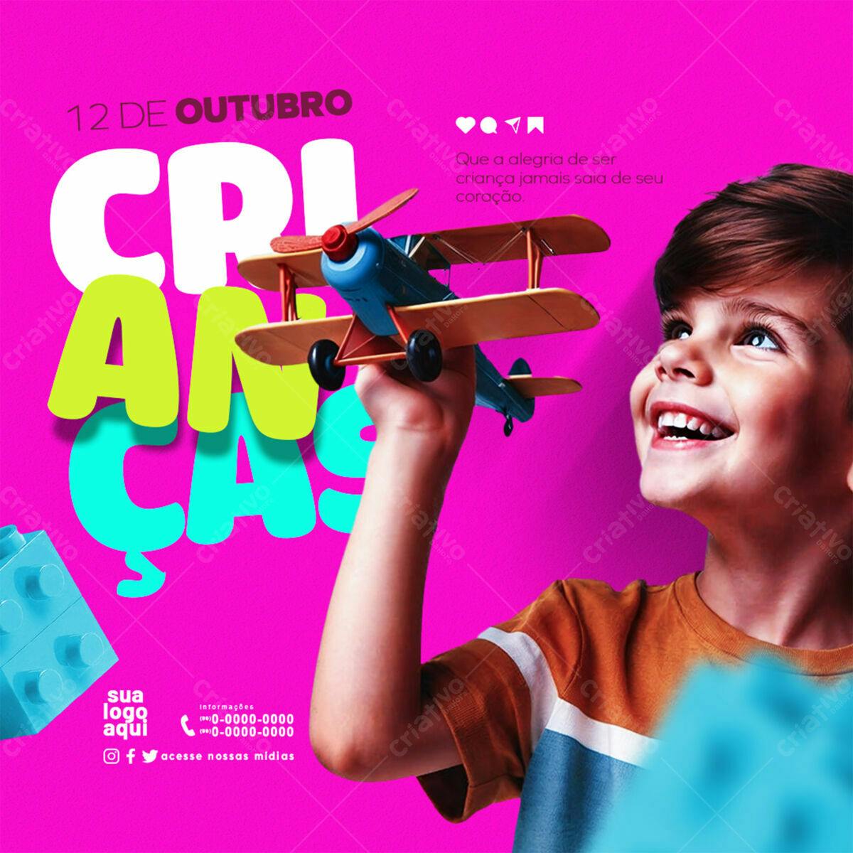 Flyer Dia das Crianças PSD Editável