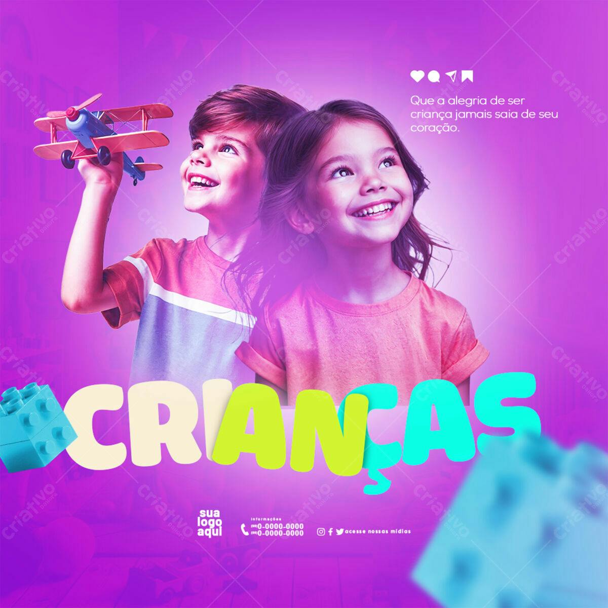 Flyer Dia das Crianças PSD Editável