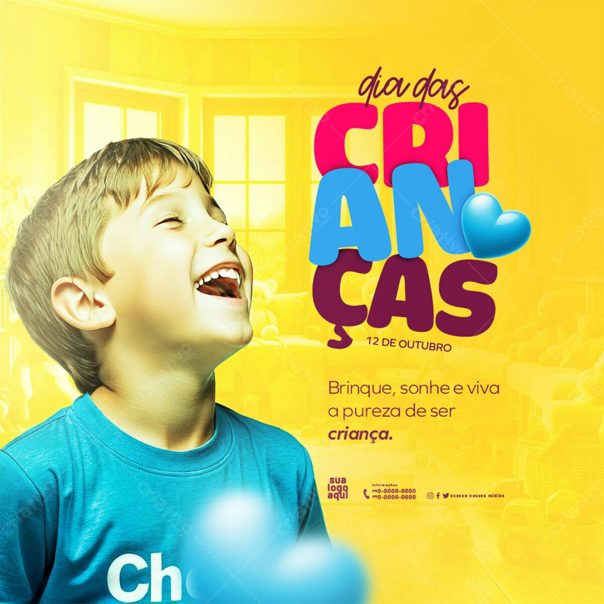 Flyer Dia das Crianças PSD Editável
