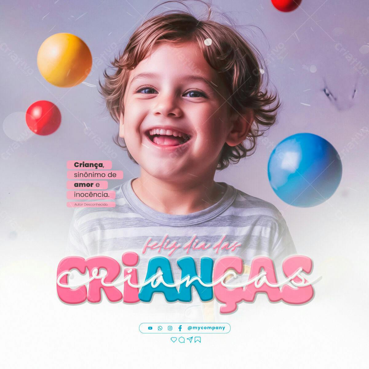 Postagem Dia das Crianças PSD Editável